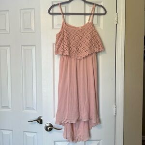 💜 Pink Lace Summer Dress
